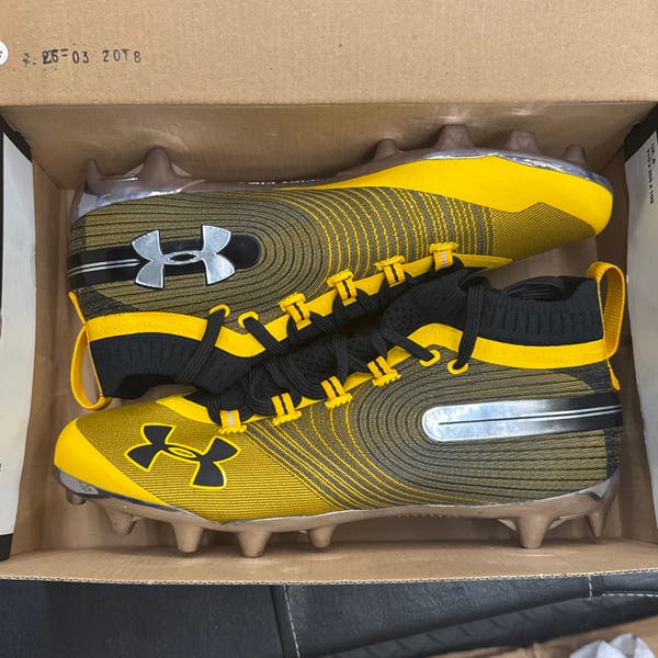 Under Armour Yellow And Black Football Cleats Size Under Armour