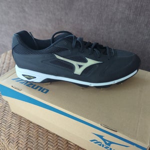 Black Men's Size M 11.5 (W 12.5) Adult Mizuno Low Top Metal (New)