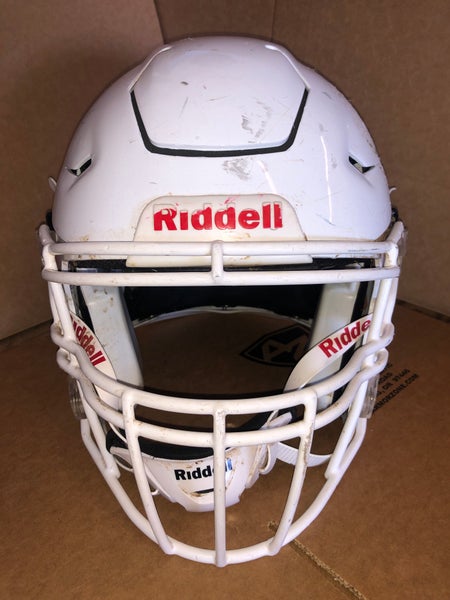 USED RIDDELL FLEX ADULT HELMET - LARGE - METALLIC WHITE