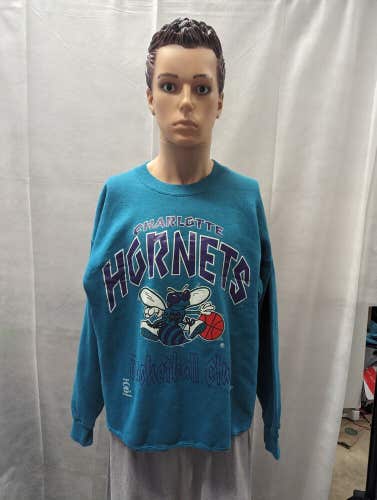 Vintage Charlotte Hornets Crewneck Sweater Home Team Advantage XL NBA