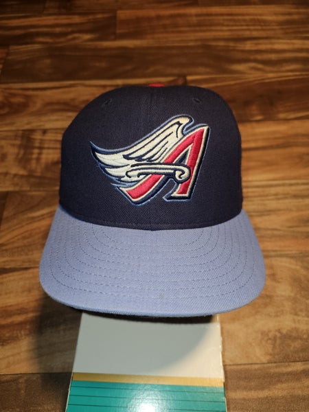 Vintage Los Angeles Angels New Era MLB Sports Fitted Hat USA Made Cap Size 7