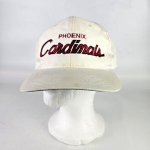 Vintage 90s Sports Specialties Phoenix Cardinals Script Twill White Snapback Hat