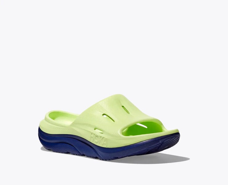 Hoka Ora Recovery Slide 3 1134471-LLW Sandal Kids 5 Green Comfort Slip-On LW548