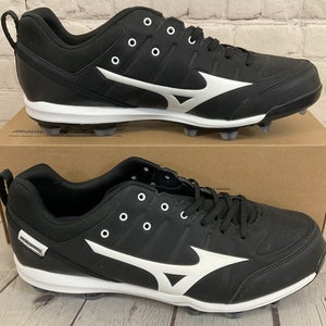 Mizuno 320653.9000 Ambition 2 TPU Men's Baseball Cleats Black White US 12