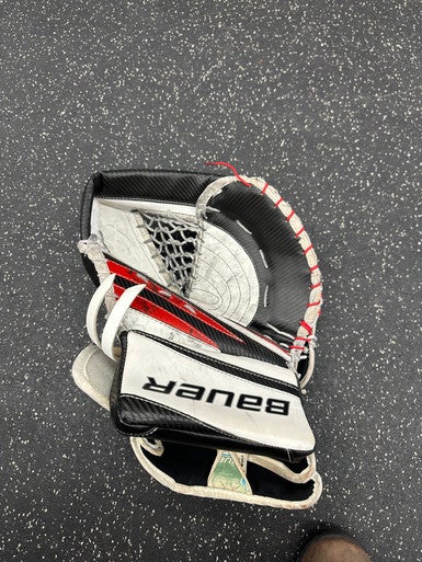 Used Bauer R8x Senior Goalie Catcher White Black Red 11162-s000389529