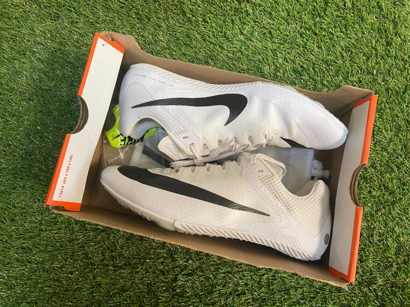 Nike Zoom Rival Sprint Track Spikes Shoes Men's 8.5 White Black DC8753-100 NEW