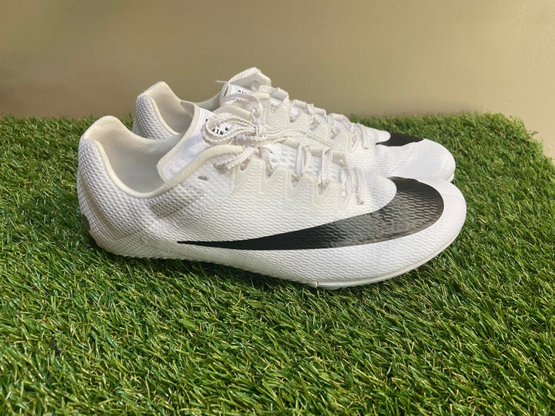Nike Zoom Rival Sprint Track Spikes Shoes Men's 8.5 White Black DC8753-100 NEW