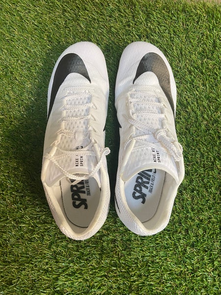 Nike Zoom Rival Sprint Track Spikes Shoes Men's 8.5 White Black DC8753-100 NEW