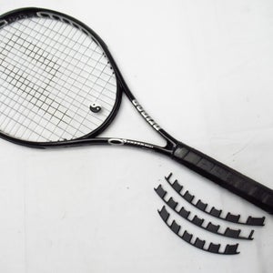 PRINCE SPEEDPORT BLACK TENNIS RACQUET (4 3/8) FORMER REP DEMO. + EXTRA INSERTS