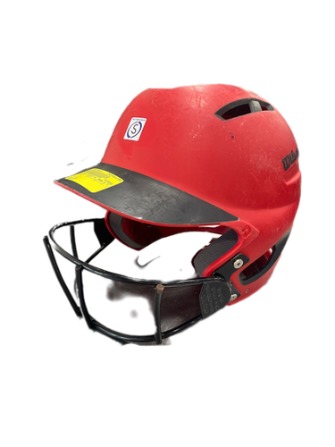 Used Wilson Helmet W Mask 6 5 8 - 6 3 4 Sm Baseball And Softball Helmets 11735-s000334223