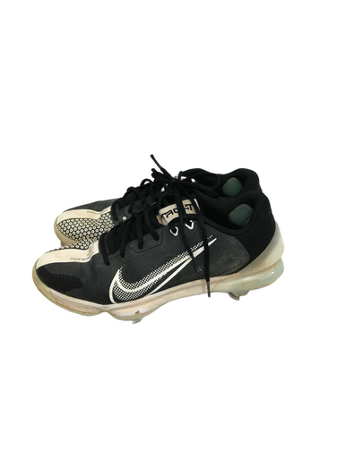 Used Nike Trout Mens 10 Metal Baseball Cleats Black And White 11692-s000127680