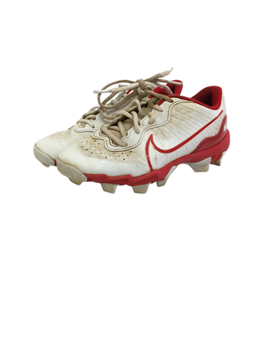 Used Nike Alpha Huarache 4 Keystone Junior 2.5 Bb Sb Cleats White Red 11692-s000127942