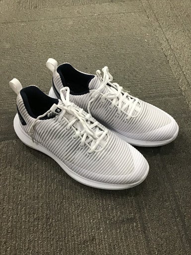 Used Foot Joy Flex Xp Mens Golf Shoes White Senior 7.5 11614-s000203312