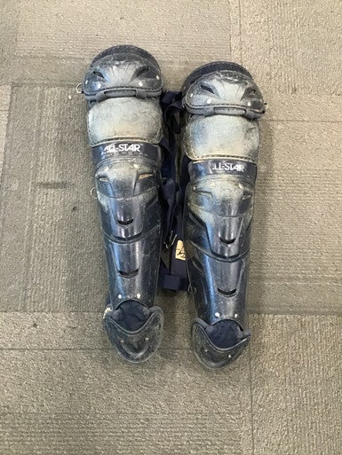 Used All-star S7x Catchers Leg Guards Navy Blue Junior 11614-s000203162