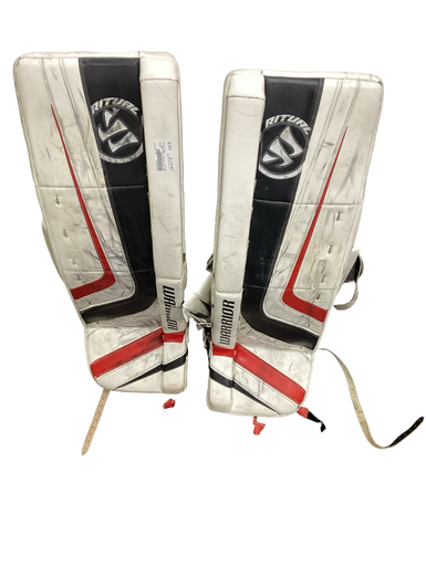 Used Warrior Ritual Goalie Leg Pads Senior White Black Red 33 1 2" 11613-s000150183