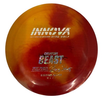 Used Innova Champion Beast Tye Dye Disc Golf Driver Red 11406-s000102387