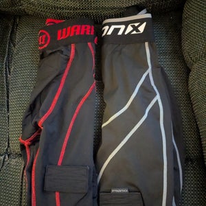 Medium Warrior And Tron X Boys Youth Hockey Compression Base layer pants with Velcro