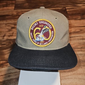 Vintage Ducks Unlimited Hunting 60 Years Of Wetland Conservation Strapback Hat
