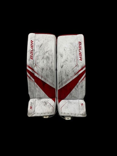 Used Bauer Supreme S29 Goalie Leg Pads Inter White Lg 11680-s000415250