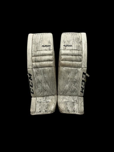 Used Ccm E Flex 500 Goalie Leg Pads Senior White 35" 11680-s000413394