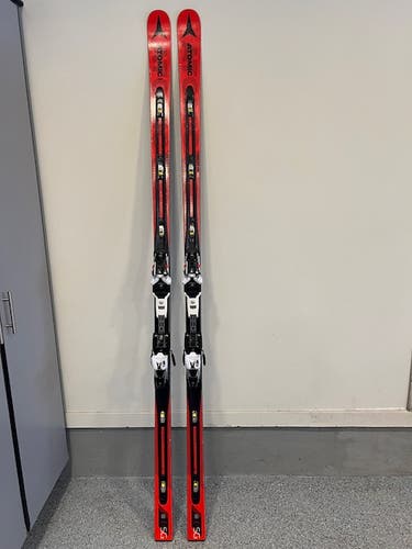 Women's 2020 Racing 215 cm Atomic Redster FIS SG Skis With Bindings (Used)