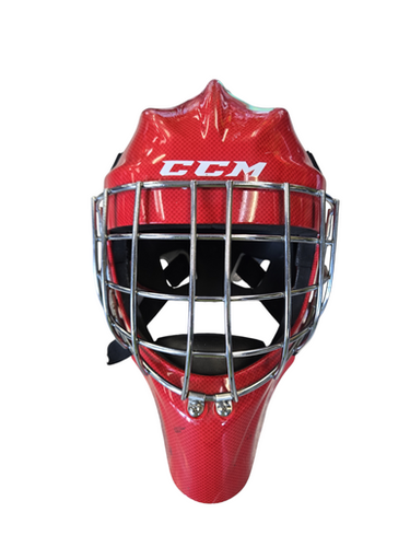 Used Ccm Gf 7000 Senior Helmet Senior Goalie Helmet Mask Red One Size 11617-s000318438