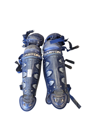 Used Easton Shin Guards Catchers Leg Guards Navy Blue Adult 11617-s000318049