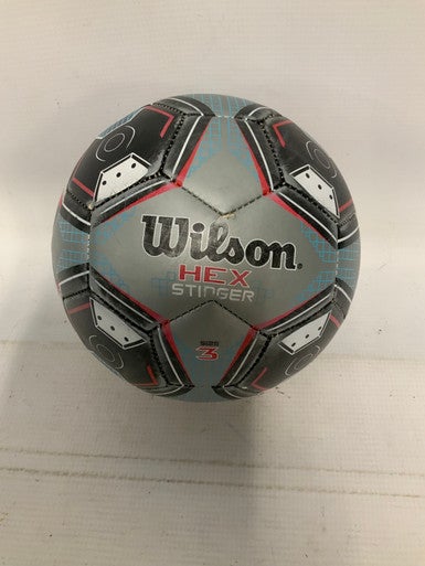 Used Wilson Hex Stinger All Size Soccer Ball Grey 3 11823-s000027395