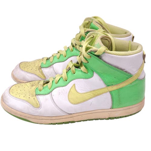 Size 11 - Nike Dunk High Tops Sneakers - White Lemon Chiffon - 309432-171 Shoes