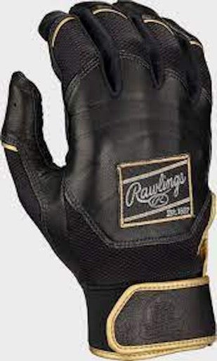 New Rawlings Pro Preferred Black Batting Gloves Small 11835-rawproprfbg-bk-s