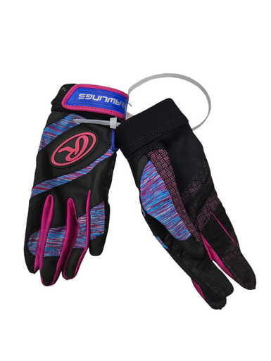 Used Rawlings Bb Sb Batting Gloves Black Xs 11617-s000315114