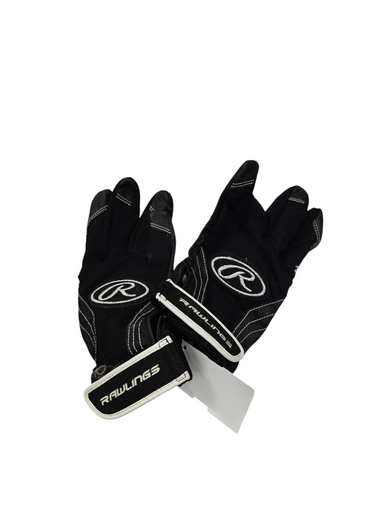 Used Rawlings Bb Sb Batting Gloves Black Sm 11617-s000319451
