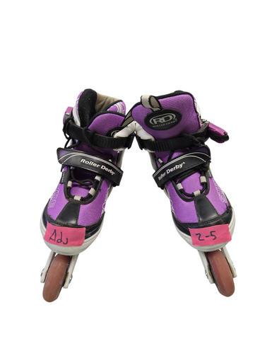 Used Rollerderby Stryde 2-5 Junior Rec Fitness Skates Purple Adjustable 11617-s000318111