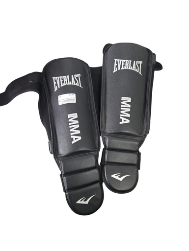 Used Everlast Martial Arts Shin Pads Black L Xl 11617-s000318612
