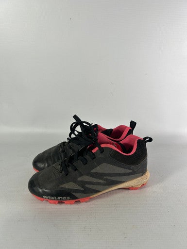 Used Rawlings Bb Cleat Black Pink Junior 01 Baseball And Softball Cleats 11834-s000022642