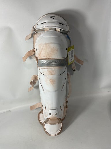 Used Easton Jen Schro Shin Guards Catchers Leg Guards White Adult 11834-s000029852
