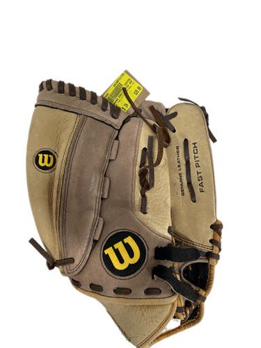 Used Wilson A440 Fast Pitch Softball Glove Bb Sb Glove Rh Throw Tan 12 1 2" 11735-s000338968