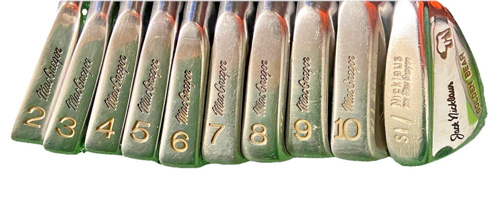 MacGregor VIP Jack Nicklaus Iron Set 2-10,SW RH Vanadium 1 Stiff Steel 5i/37"