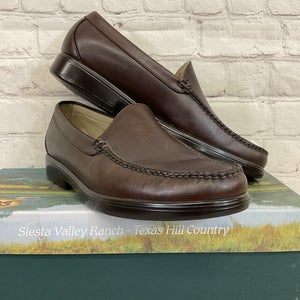 SAS Adult Mens Venetian 2010-058 US10M Brown Dress Slip On Loafer NIB