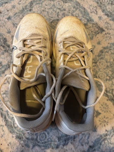White Men's Size M 7.5 (W 8.5) Youth Nike Low Top Trainers Trout (Used)