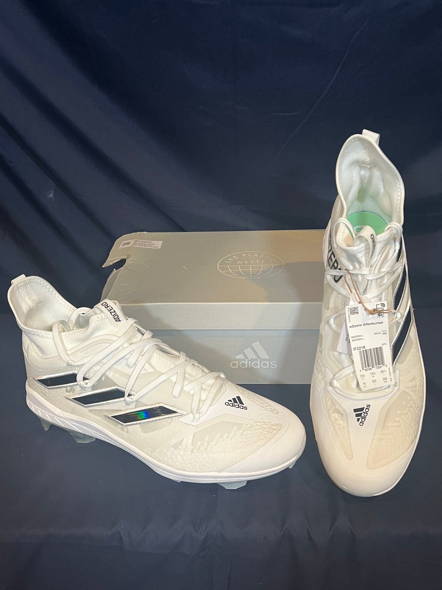 NIB Adidas Mens Afterburner NWV Baseball Turf Shoes 41ZPSDLu5uL._AC_UY900_.jpg main image 3