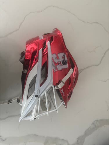 XRS Cascade lacrosse helmet Chrome Red adult size great condition