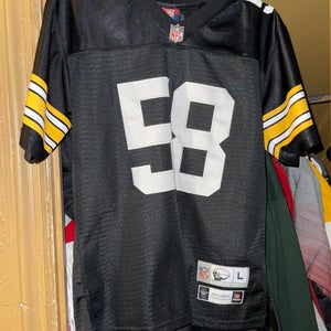 Reebok NFL Football Pittsburgh Steelers Jack Lambert Jersey Boys Size Large Used