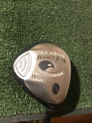 Callaway Big Berth Hawkeye VFT Pro Series 15* 3 Wood Tour Stiff RCH H70 Graphite