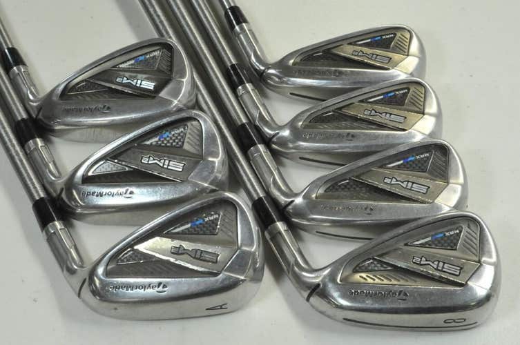 TaylorMade SIM2 Max 5-PW,AW Iron Set Stiff Flex Right SteelFiber 70  # 189235