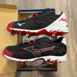 Black Men's Size M 8.5 (W 9.5) Adult Mizuno Metal 9 Spike Dominant 2 (New)
