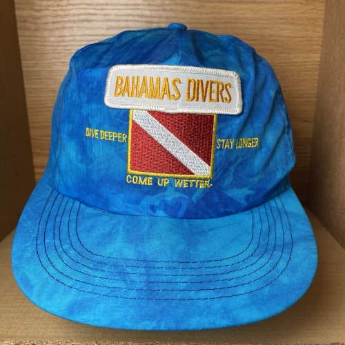 Vintage Bahamas Divers Snapback Patch Hat Cap