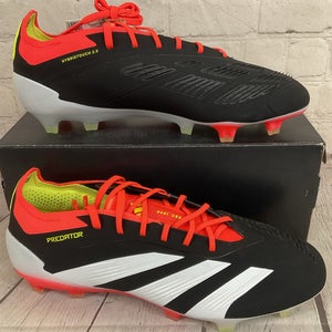 Adidas IE1802 Predator Elite FG Soccer Cleats Black White Solar Red US 7 W 8