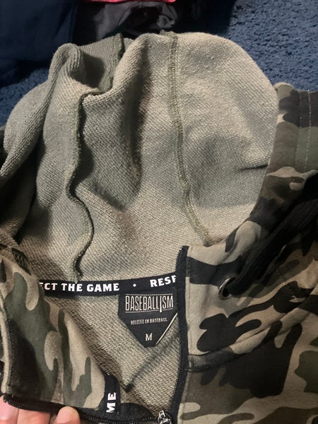 Adult Medium Quarter Zip Camo Hoodie