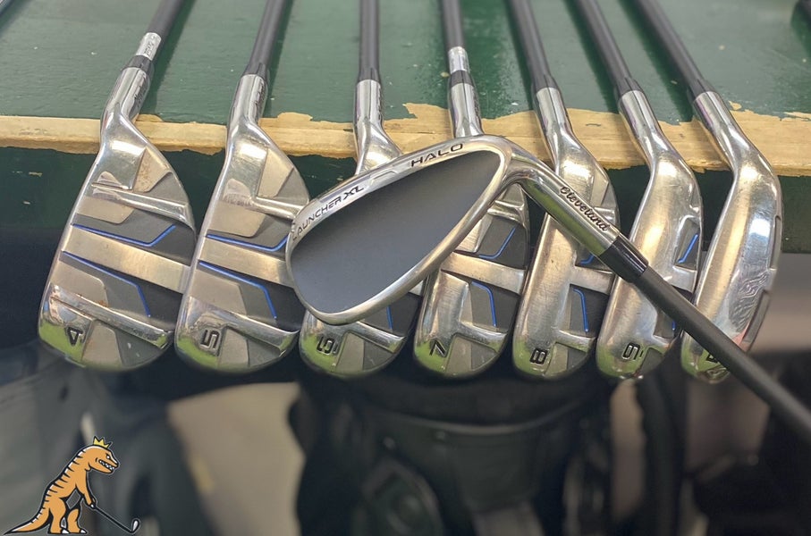 Used Cleveland Launcher XL Halo Iron Set 4-P, G Project X Cypher Fifty Graphite